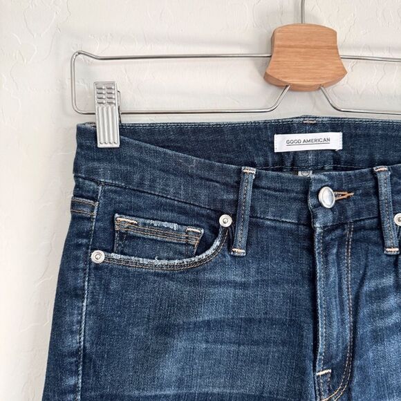 Good American Good Legs Distressed Ripped Raw Hem Size 2/26 Style GAGLRE899 - Picture 5 of 11